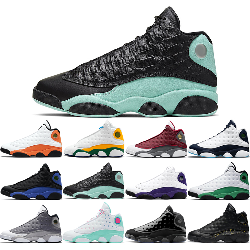 

man basketball shoes 13s fashion Atmosphere Grey Green Cap and Gown Gold Glitter Hyper Royal Island Lakers Lucky Obsidian Playground Red Flint Starfish