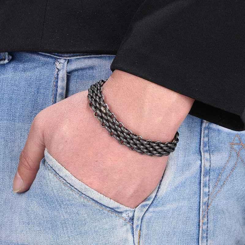 Charm Bracelets Vintage Punk Bracelet For Men Stainless Steel Fashion Jewelry Hippop Street Culture GS0067-image-711352799