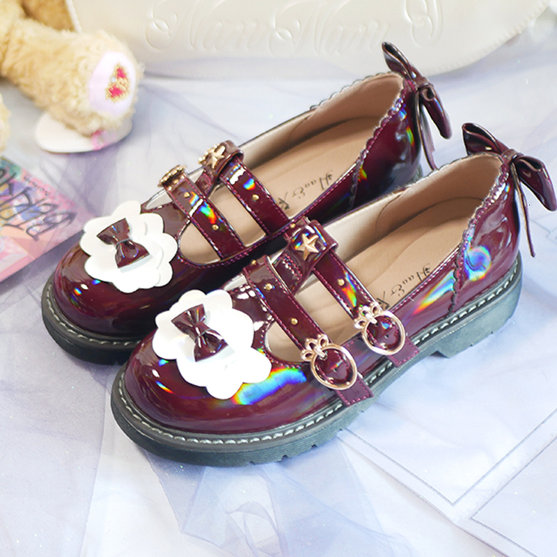 

Sweet Arc Cloud Design Girls Cosplay Kawaii Tea Beautiful Japanese Party Anime Lolita Shoes Harujuku Jk Student Shoe Buckle K9bi