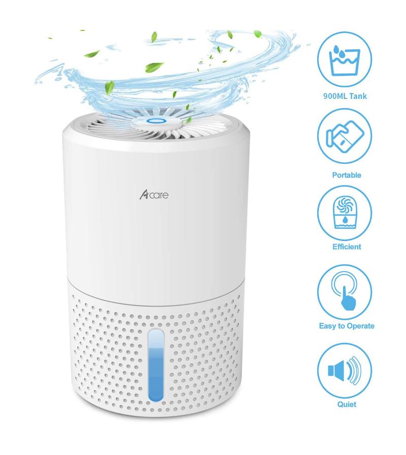 

Dehumidifiers Acare Dehumidifier Moisture Absorbers Air Dryer With 900ml Water Tank Quiet For Home Basement Bathroom Wardrobe