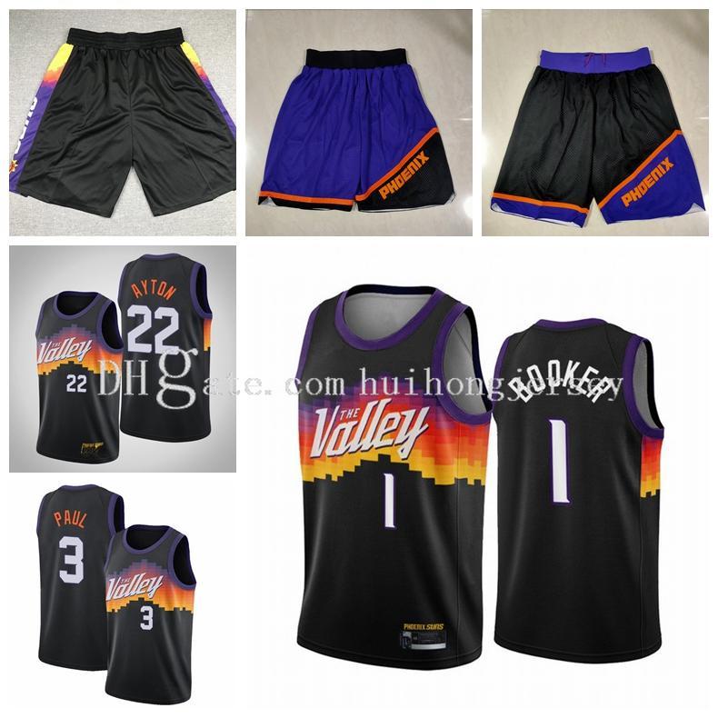 

Men Basketball Jerseys Devin 1 Booker Chris 3 Paul DeAndre 22 Ayton Steve 13 Nash City Stitched Edition 2021 Rain_bow shorts 0622