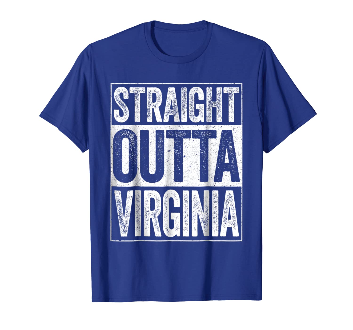 

Straight Outta Virginia T-Shirt VA State Gift Shirt, White;black