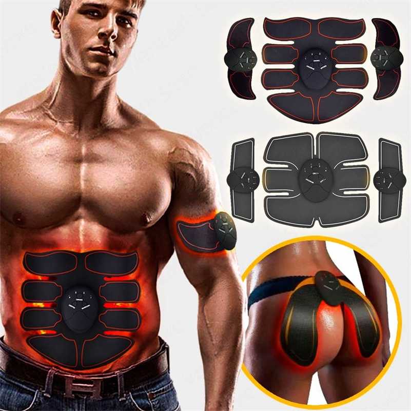 

EMS Muscle Stimulator ABS Abdominal Training Stimulation Electric Massage Weight Loss Stickers Body Slimming Massager 220111