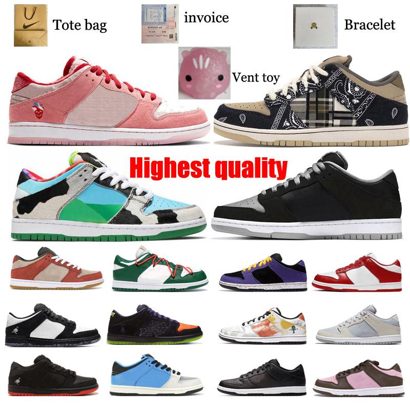 

Top Quality New Men Woman Running Shoes Chunky Bears Strange Love UNC Off White Pine Green Lot 1 SB low Mens Designer Sneakers With Box For Free