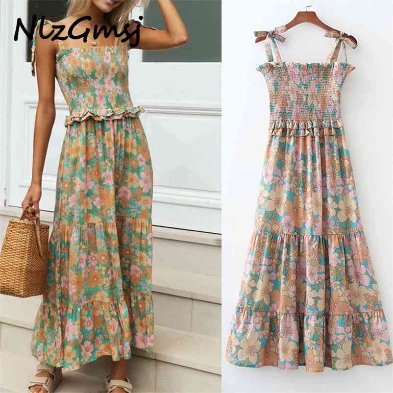 

Dres Summer Beach Boho High Waist Strap Sleeveless Ladies A Line Dresses Vestidos 04 210628, As picture