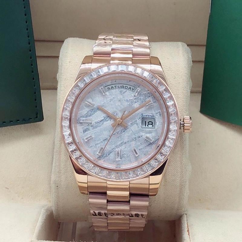 

Men Automatic Mechanical Watch 41mm High quality fashion Classic stainless steel waterproof double calendar discount, Waterproof link