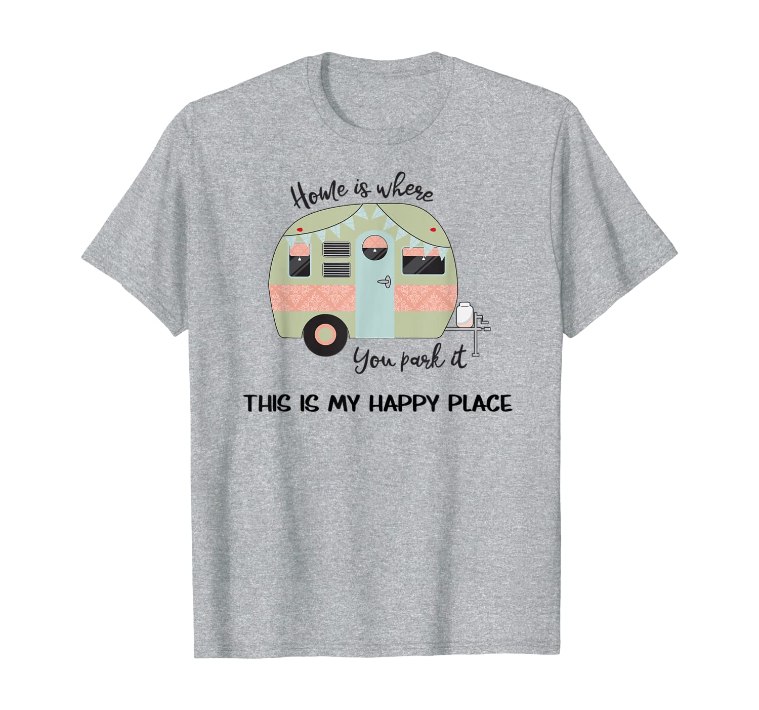 

cute vintage camp trailer t shirt- rv retro camper t shirt, White;black