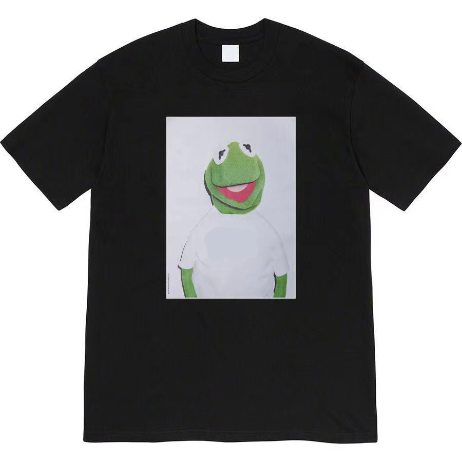 

[High-quality streetwear] Supre T-shirts 08ss Tee frog photo print short sleeve T-shirt, Red