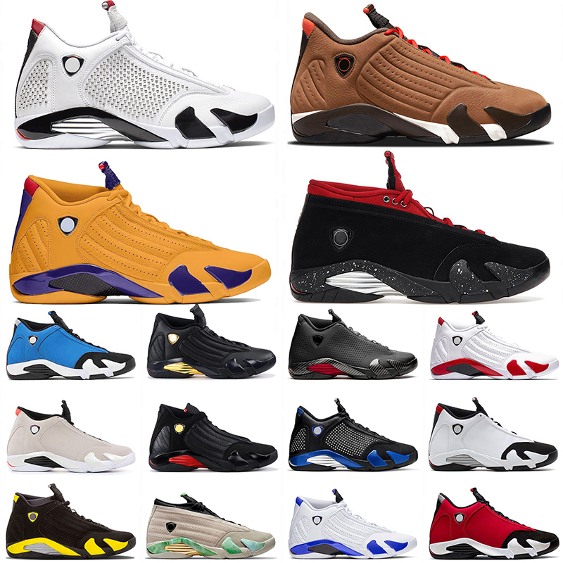 

designer 2021 air jordan retro 14 Basketball Shoes jumpman trainers jordan14s winterized gym red hyper royal black toe candy cane desert san