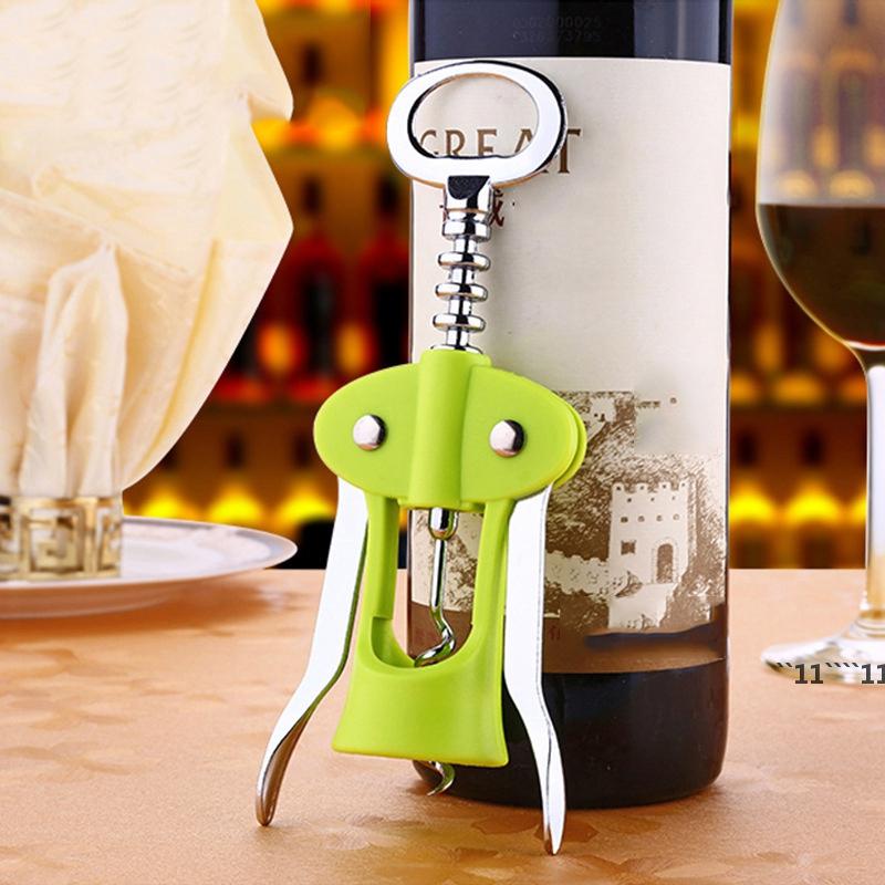 

Red Wine Bottles Openers 2 In 1 Beer Bottle Opener Plastic Stainless Steel Wines Corkscrew Bar Essential Tool Kitchen Accessories RRF11872