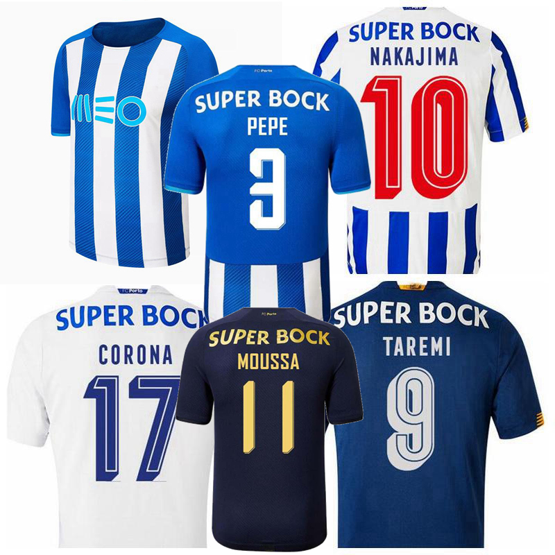 

2021 2022 Taremi Porto Soccer Jerseys Marega NAKAJIMA Pepe Grujic Luis Díaz Evanilson Otávio Uribe F.Anderson 20 21 22 men kids football shirt, Away