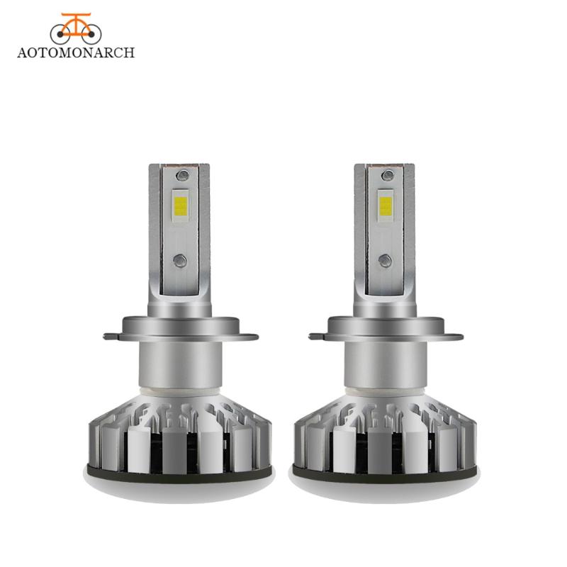 

Car Headlights AOTOMONARCH Super Bright H7 LED Headlight Mini Auto Lights Bulbs Conversion Kit Fog Light 12V 10000lm 50W 6000K 2PCS BC