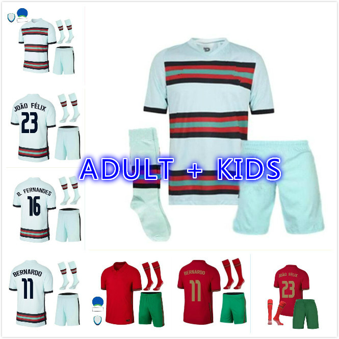

20 21 RONALDO Fernandes Joao Felix Soccer jersey men kids kit 2021 Andre Silva PEPE DANILO QUARESMA Football Shirt boys set uniforms, Away full set