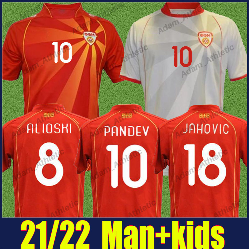

North Macedonia PANDEV soccer jerseys ADEMI BARDHI ELMAS football jersey STOJANOVSKI CHURLINOV ALIOSKI TRICKOVSKI national team shirts home away top quick-drying, 1982 home