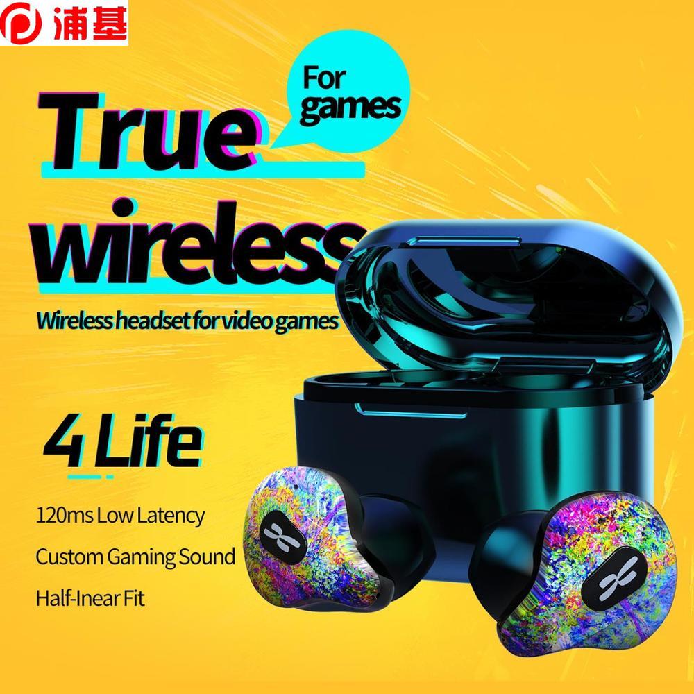 

HFES PLEXTONE 4 Life Headset, TWS Bluetooth 5.0 Binaural Sports Waterproof Belt 350MAH Charging Box Wireless Headset