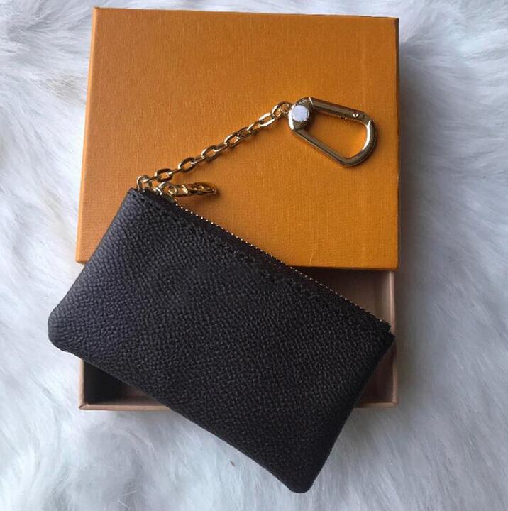 

Women coin purse Leather Mini Wallet keys bag card holders with box, Black plaid