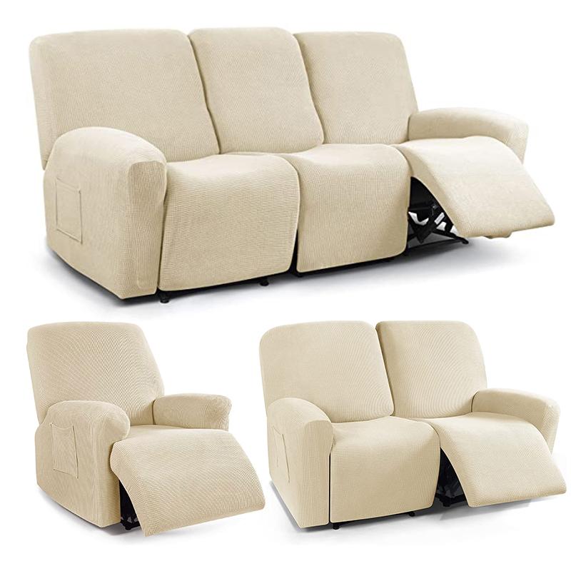 

Chair Covers 1/2/3 Seater Spandex Recliner Cover Stretch Reclining Sofa Elastic Relax Armchair Couch Slipcover