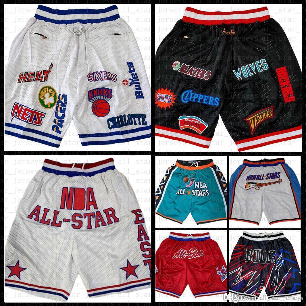 

Milwaukee Buck Basketball Shorts Detroit Piston Just DON Atlanta Hawk Pocket Shorts Chicago Bull Orlando Magic, Black;red