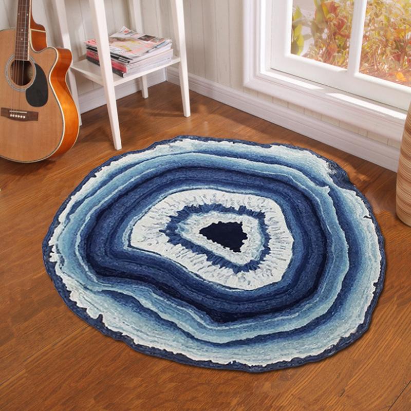 

Nordic Creative Carpet Rings Round Living Room Kitchen thick Water-absorption Oil-absorption Home Wall Basket Decor Rug Chic Mat