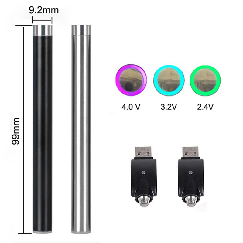 

Rechargeable 510 Thread Vape Battery Adjustable Voltage for Thick Oil Atomizer Mix2 Buttonless Batteries Ecig Pens with USB Charger