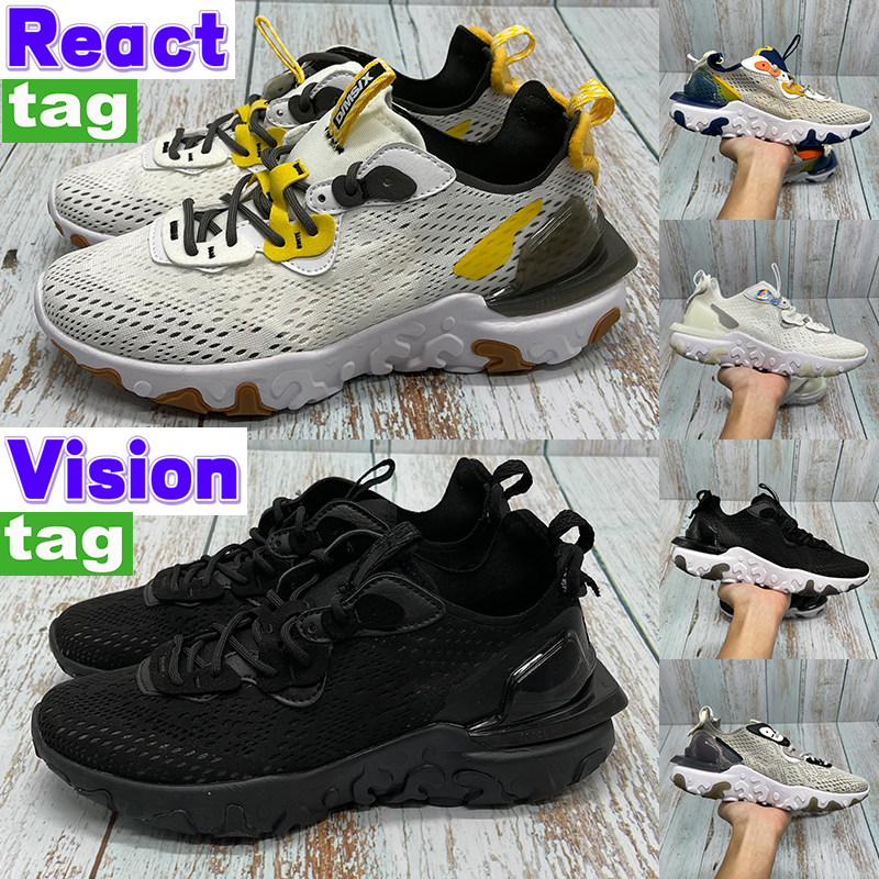 

Newest Honeycomb React vision running shoes mens triple black white iridecent phantom Light Brown Sail Vast Grey men women sneakers platform trainers, Bubble wrap packaging