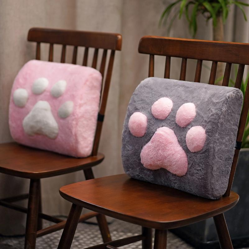 

Cushion/Decorative Pillow Waist Cartoon Office Cushion Cotton Cute Memory Foam Gaming Chair Living Room Galette De Chaise Home Decoration Ed