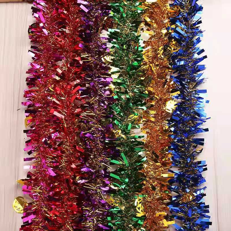 

Hot ! 10pcs 2 m Festivals Decoration GARLAND Christmas Halloween Tinsel Bar Mixed Color