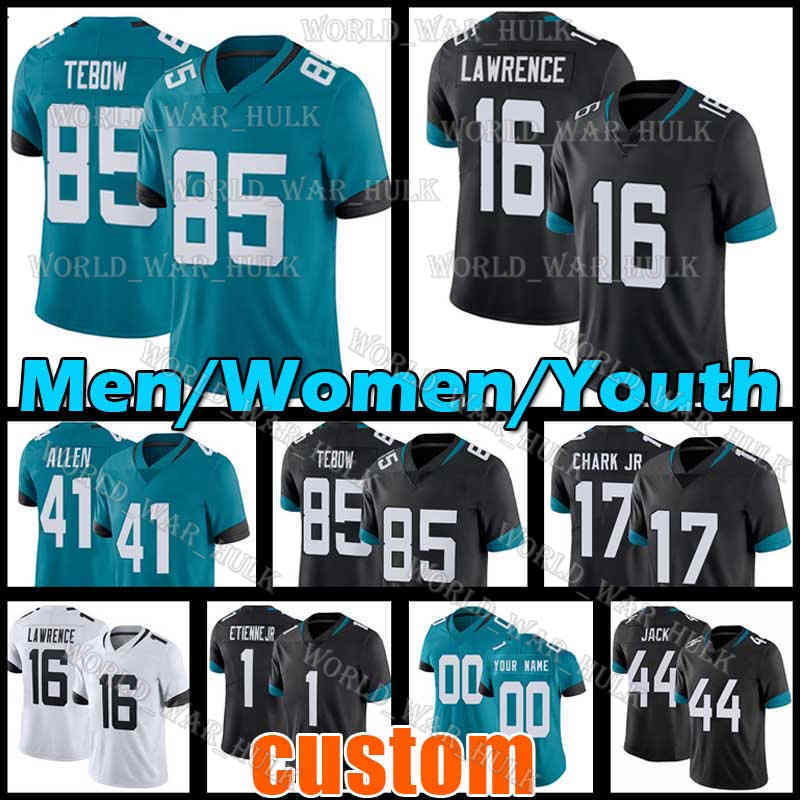 

16 Trevor Lawrence Jersey Laviska Shenault Tim Tebow Football Travis Etienne jr Marvin Jones Jaguar Shaquill Griffin James Robinson DJ Chark Myles Jack Josh Allen, Custom women (m z h)