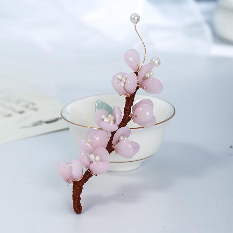 

Hair Clips & Barrettes Vintage Chinese Style Flower Shape Stick Acrylic Pin Accessories Retro Clip Headdress Handmade Jewelry LB