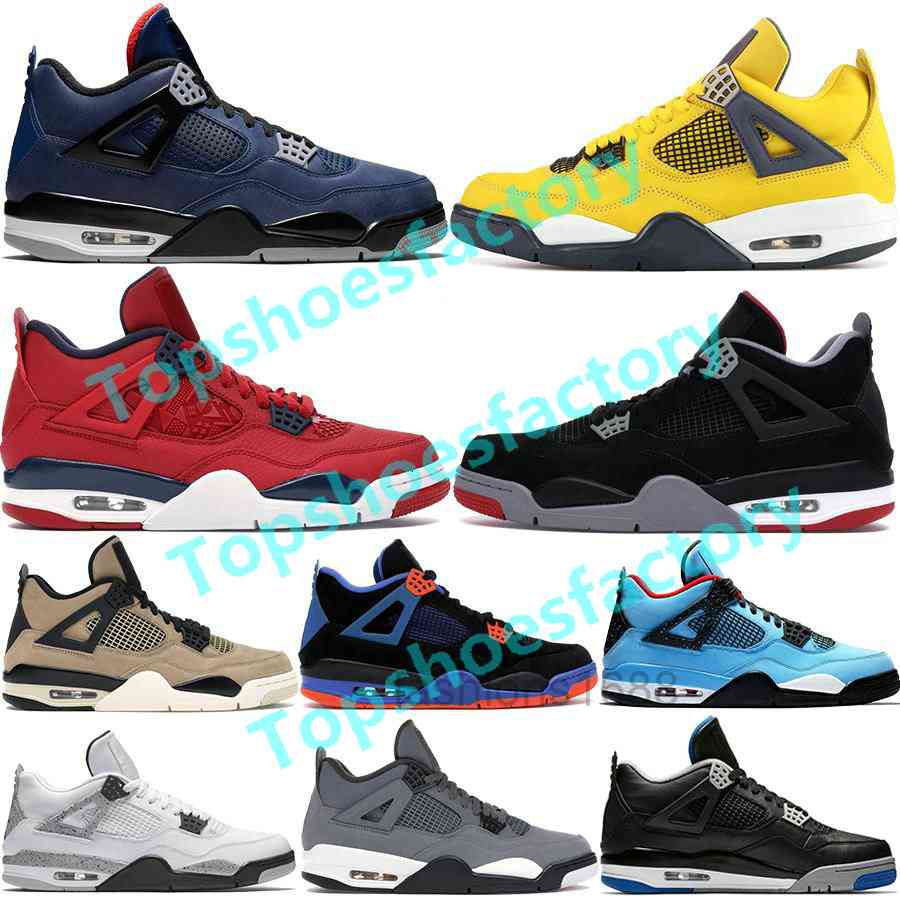 

Top Jumpman 4 4s Men Basketball Shoes What The Black Cat Thunder Winterized Loyal Blue Sport Sneakers Size 5.5-12.5, 20
