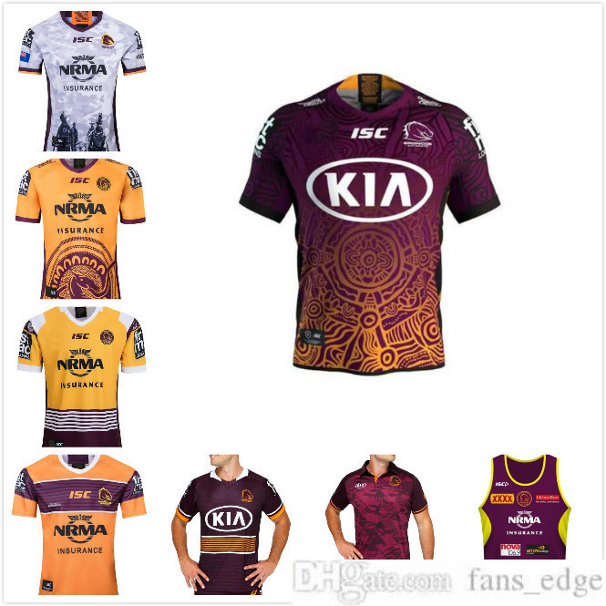 

2021 Brisbane Broncos Rugby Jersey Anzac 20 21 Men Indigenous Jerseys Australia NRL League Size S-3XL Top Quality, Black