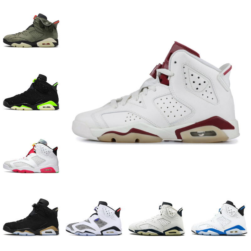 

Basketball Shoes 6 6S DMP Black Infrared Alternate Hare Maroon Alligator Germain Pink British UNC Khaki Electric Green Sport Blue Floral men