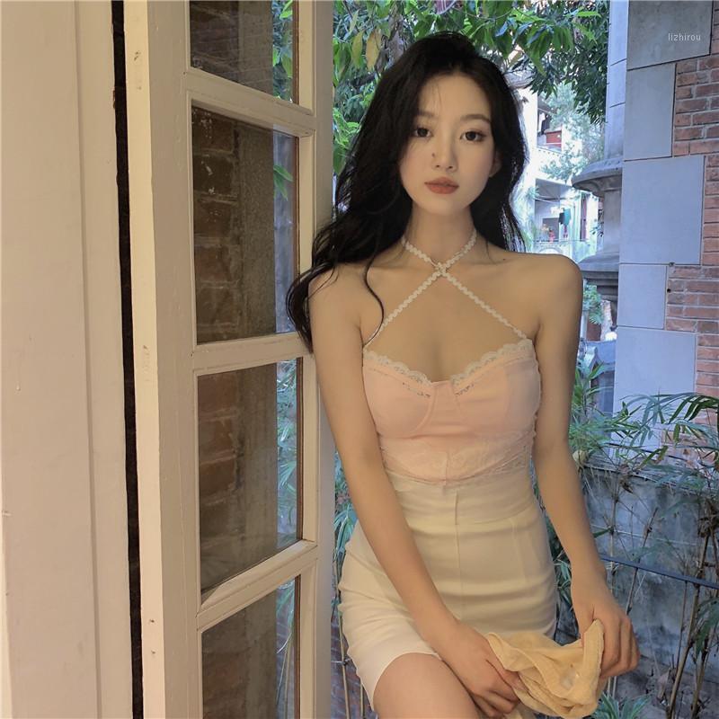 

Belt Vest Inside The Female Take Lace Sexy Summer 2021 V-neck Blouse Off-the-shoulder Render Wear Women' Clothing Camisoles & Tanks, As pic