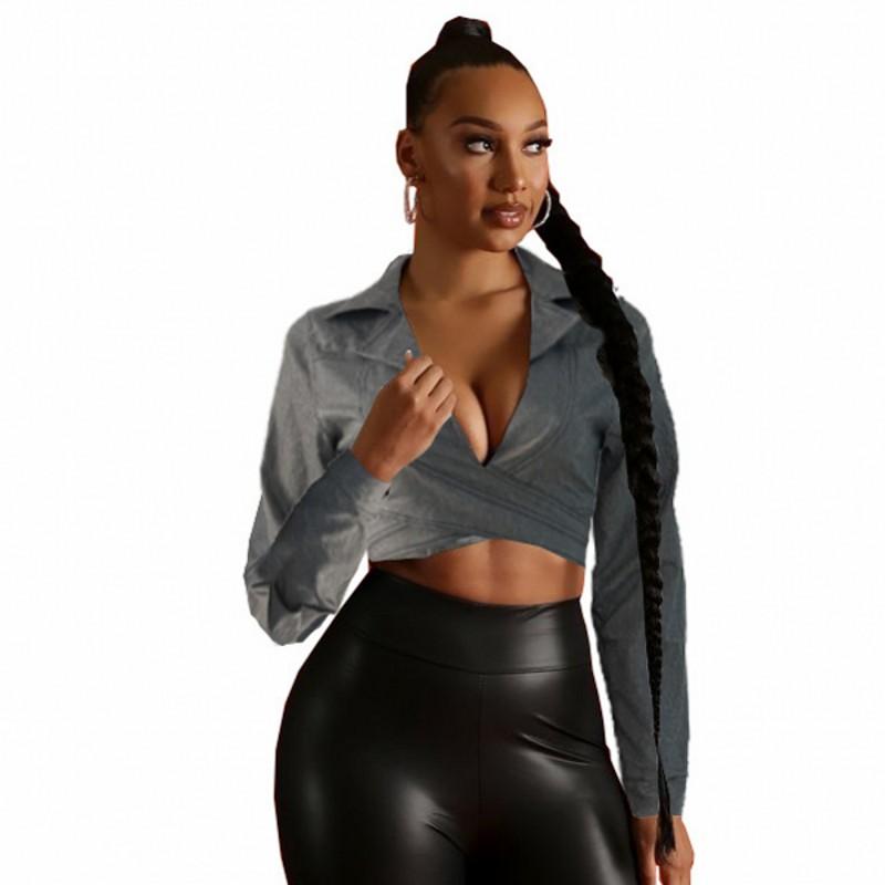 

Women's Jackets Denim Short Jacket Women Notched Neck Full Sleeve Coat Spring Autumn Solid Fashion Street Style Sexy 2022, Black;brown