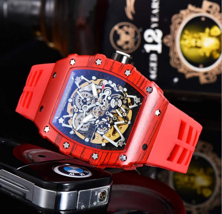 

Rubber Fashion men or women Watch Casual Business Sports Men's Watch Orologi da uomo Gift Automatic Mechanical Wristwatches, 02