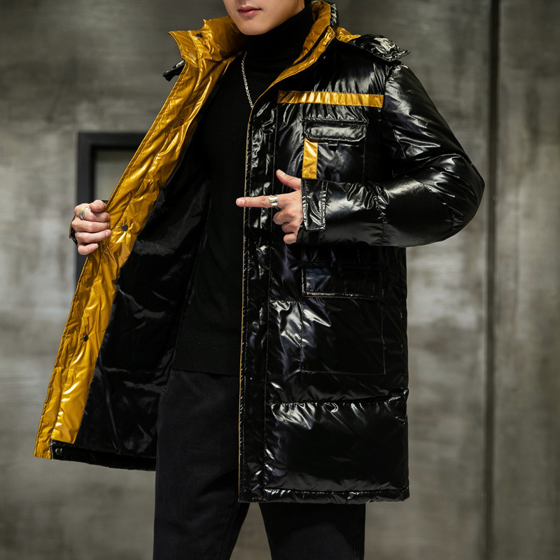 

2021 New Brand Fashion Mens Winter Down Jacket Long Sleeve Man Clothes Dust Coat Hoodie Korean Style Plus Size High Quality Clothing O5ws, Red