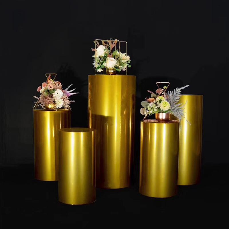 

Party Decoration Wrought Iron Lacquered Cylindrical Dessert Table Fivepiece Set Of Wedding Props Scene Layout Display