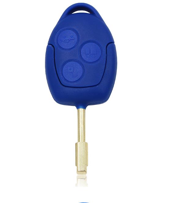 

3 Buttons Remote Car Key For Ford Transit WM VM 2006-2014 433Mhz 4D63 Chip P/N: 6C1T15K601AG Black Blue Head FO21 Blade, Sky blue