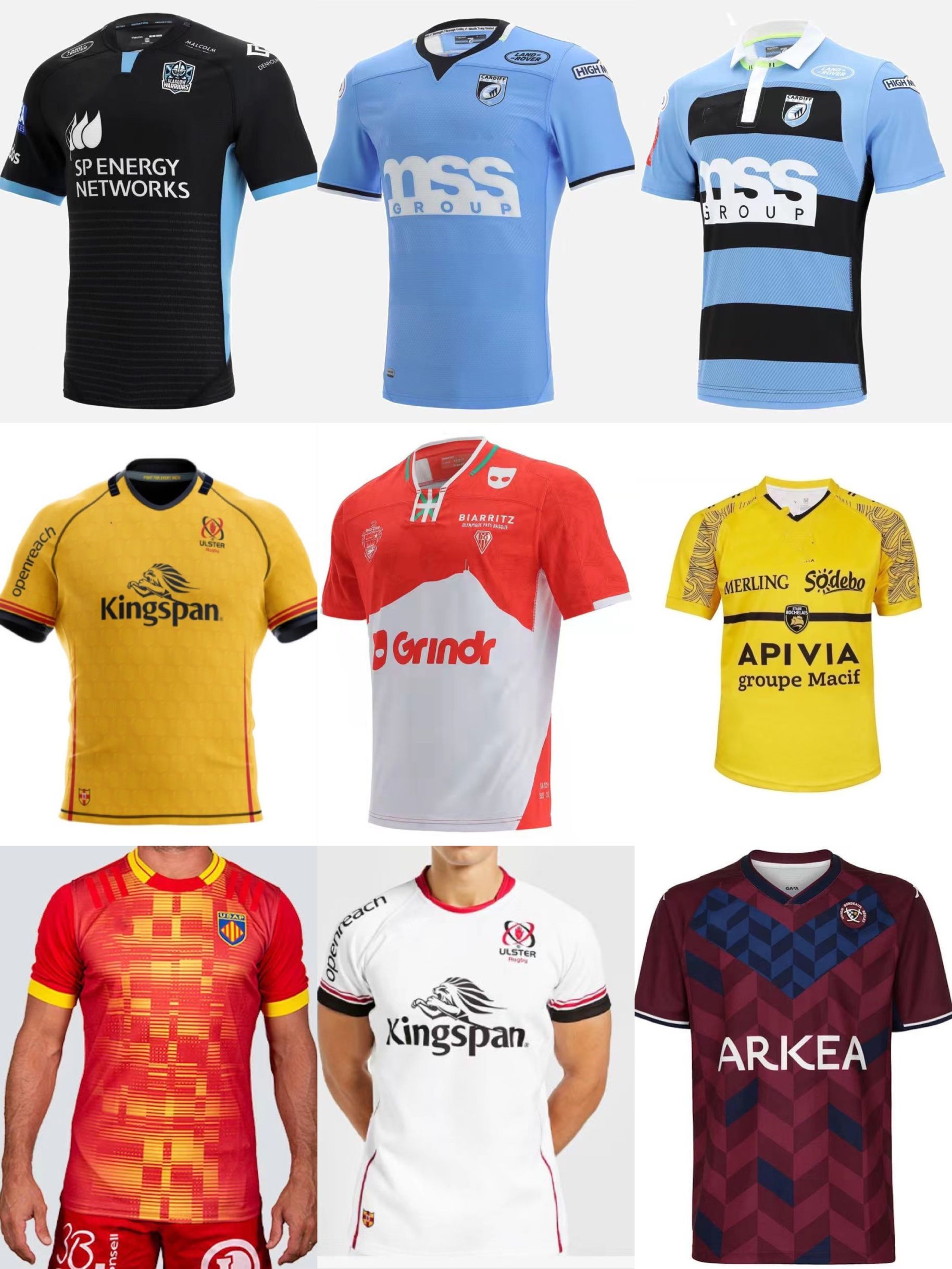 

2021 2022 Cardiff Rugby Jerseys home away shirts Anist SPORT S-3XL, White