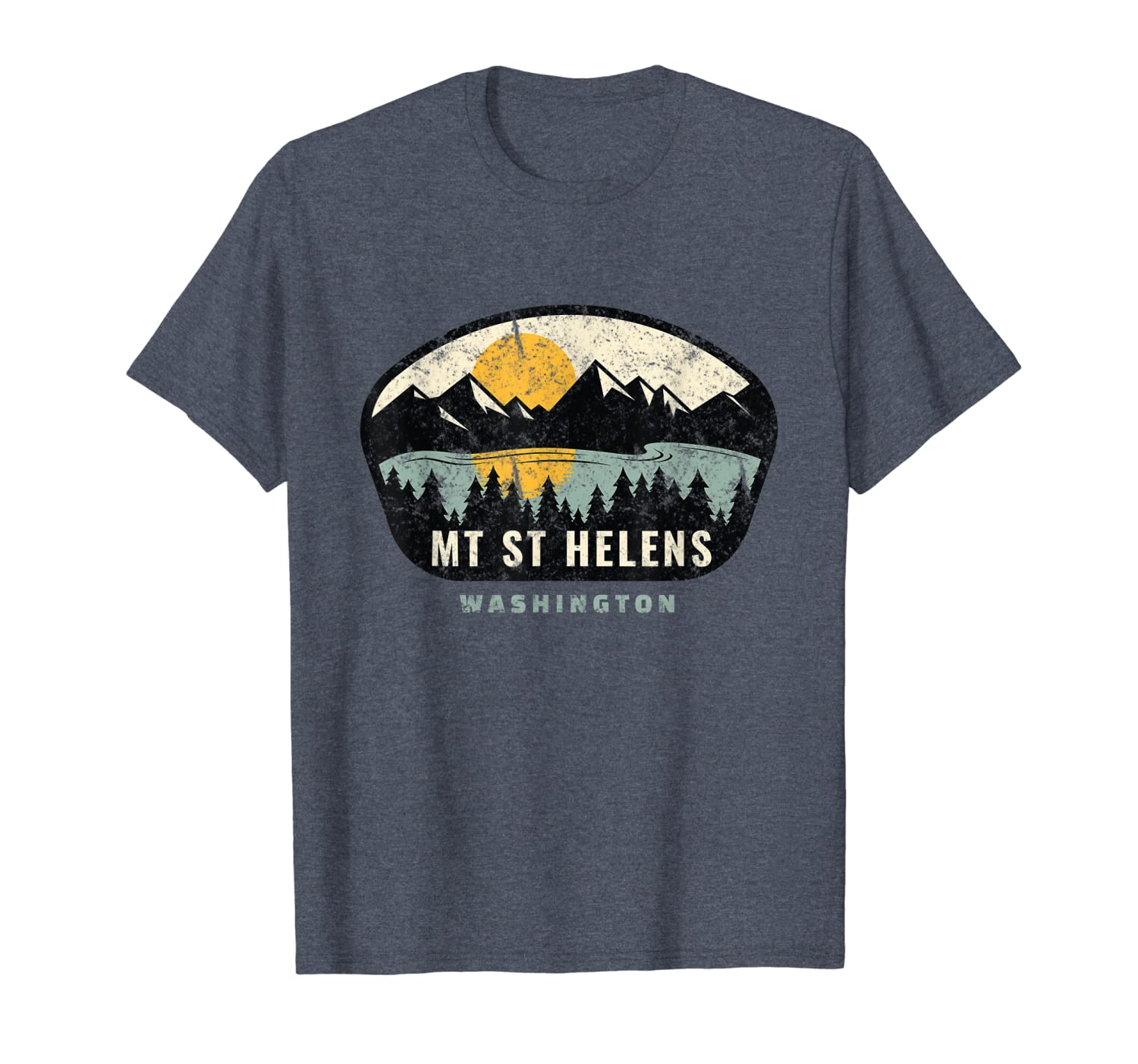 

Mt St Helens Washington, Outdoors, WA NW Vacation Gifts T-Shirt, White;black