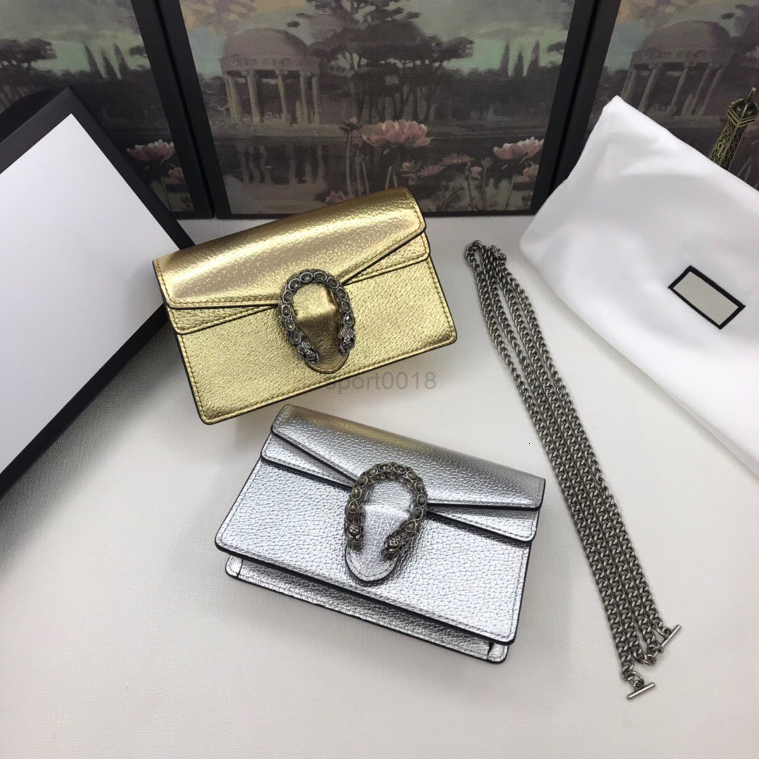 

classic mini gold silver genuine leather womens shoulder s bags women handbag china crossbody bag, Mini bag with box 16.5-10-4.5 cm
