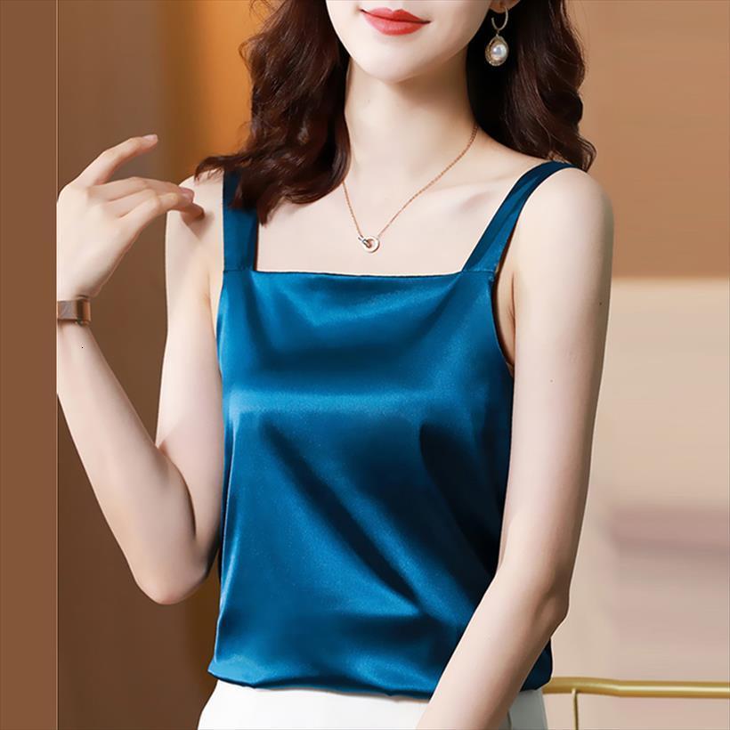 

silk halter vest basic women cami sleeveless white satin plus size summer clothes girls