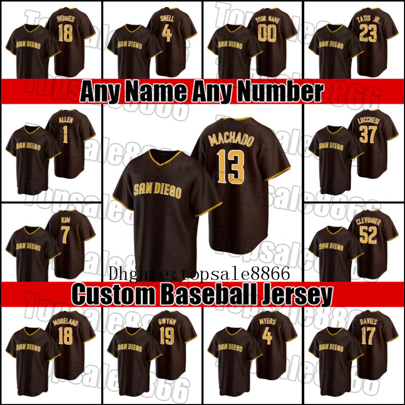 

Padres 13 Manny Machado Jersey San Diego 23 Fernando Tatis Jr. 19 Tony Gwynn Jerseys Wil Myers Yu Darvish Eric Hosmer Cronenworth jersey, Blue;black