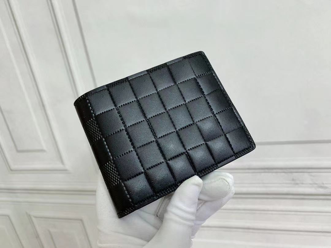 

Designer wallet men Multiple Purses Zipper Bag mens Purse Fashion Card Holder Pocket Short Tote Bags With Box DustBags free ship, Water ripple #60895