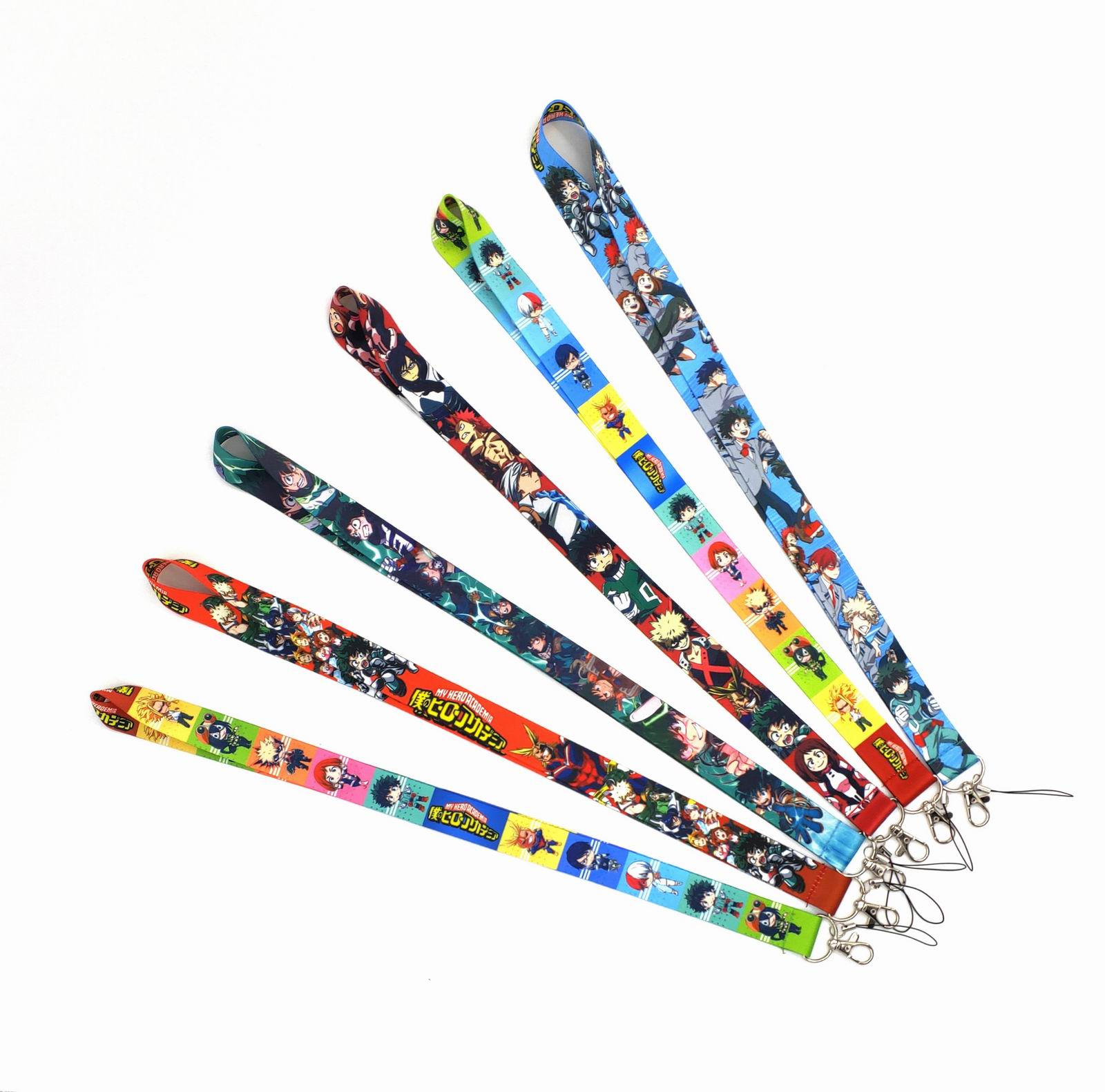 

Wholesale 20pcs Cartoon Anime My Hero Academia Straps lanyard Key Chain ID card hang rope Sling Neck strap Pendant boy girl Gifts