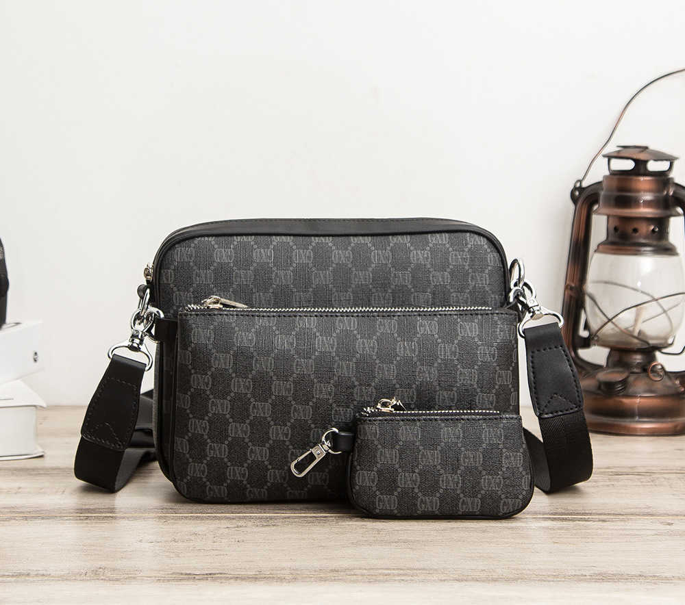 

Casual Fashion Briefcases 3-piece Single Shoulder Combination Business Men's Messenger Large Capacity Travel Laptop Bag, Coin purse