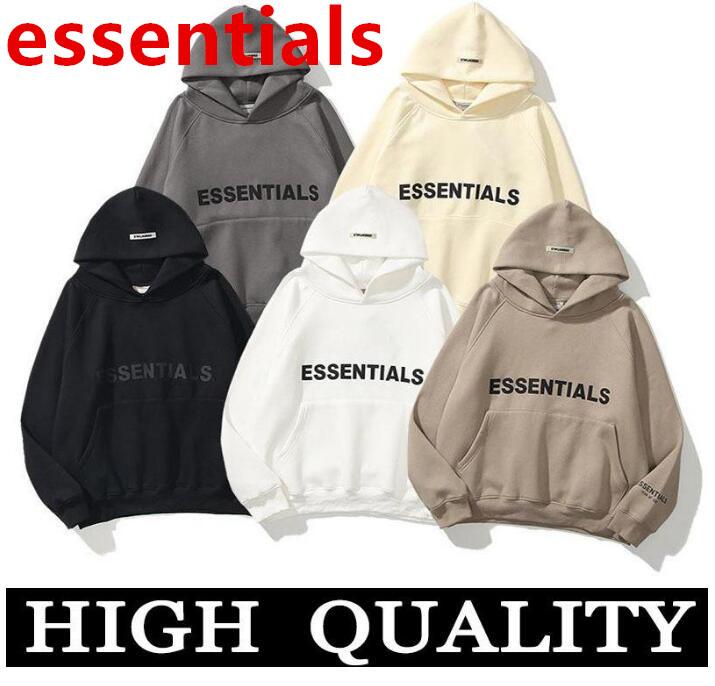 

2021 Warm ESSENTIALS Hooded Hoodies Mens Womens Fashion Streetwear Pullover Sweatshirts Loose Hoodies Lovers Tops Clothing, Blue;black