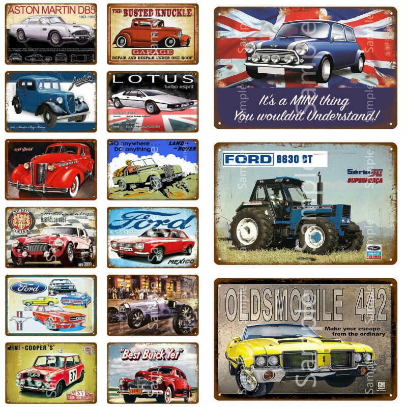 Vintage Plaque Car Metal Tin Signs Garage Wall Poster Decals Plate Painting Bar Club Pub Home Decor Wall 20*30cm YL149-image-744948414