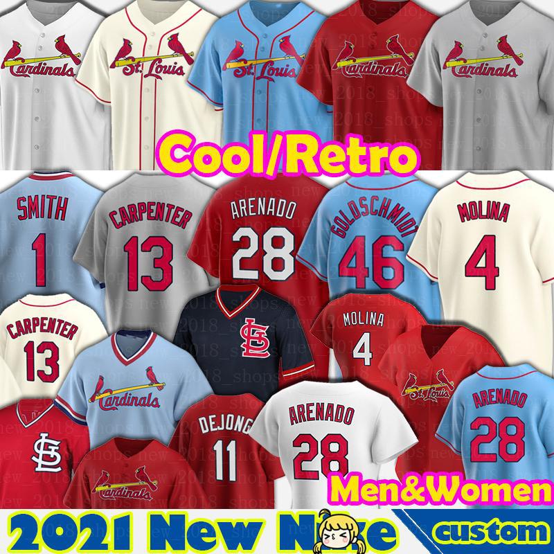 

28 Nolan Arenado St. Louis Matt Carpenter Jerseys Dylan Carlson Ozzie Smith Paul Goldschmidt Yadier Molina Jack Flaherty Harrison Bader CIST, Blue;black