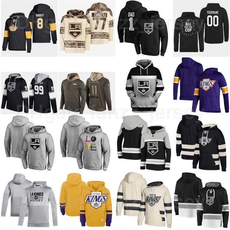 

LA Los Angeles Kings Hockey Pullover 8 Drew Doughty Hoody Jackets Anze Kopitar Hooded Jonathan Quick Hoodies Tyler Toffoli Sweatshirts Black, 49